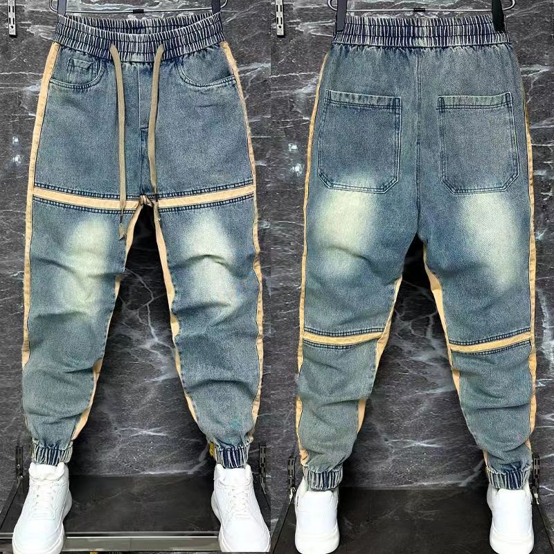 Streetwear Brand Denim - Celana Harem pria baru 2024 jins