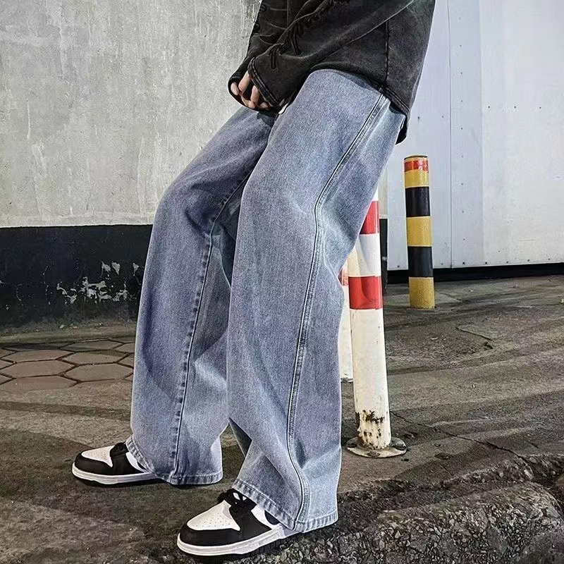 Streetwear Brand Denim - Celana Jeans Longgar Pakaian Jalanan Baru