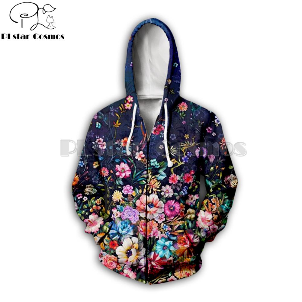 Streetwear Brand Flower - PLstar Kostum Merek Kosmos Hoodie Ritsleting