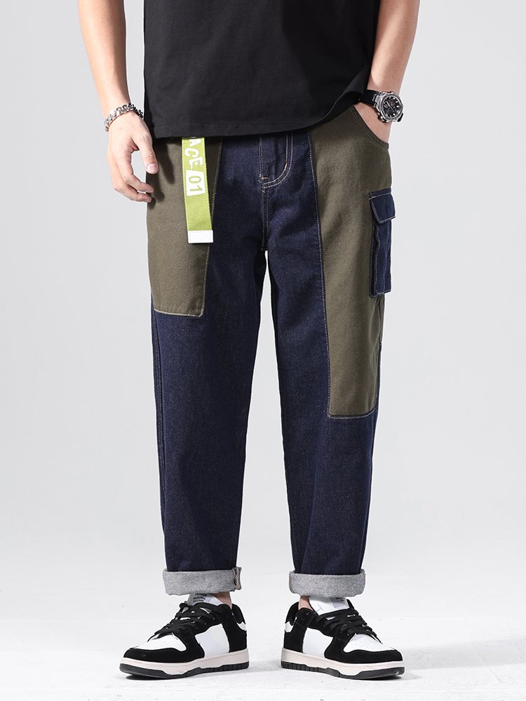 Streetwear Brand Denim - Celana Jeans Pria Model Lurus Longgar,