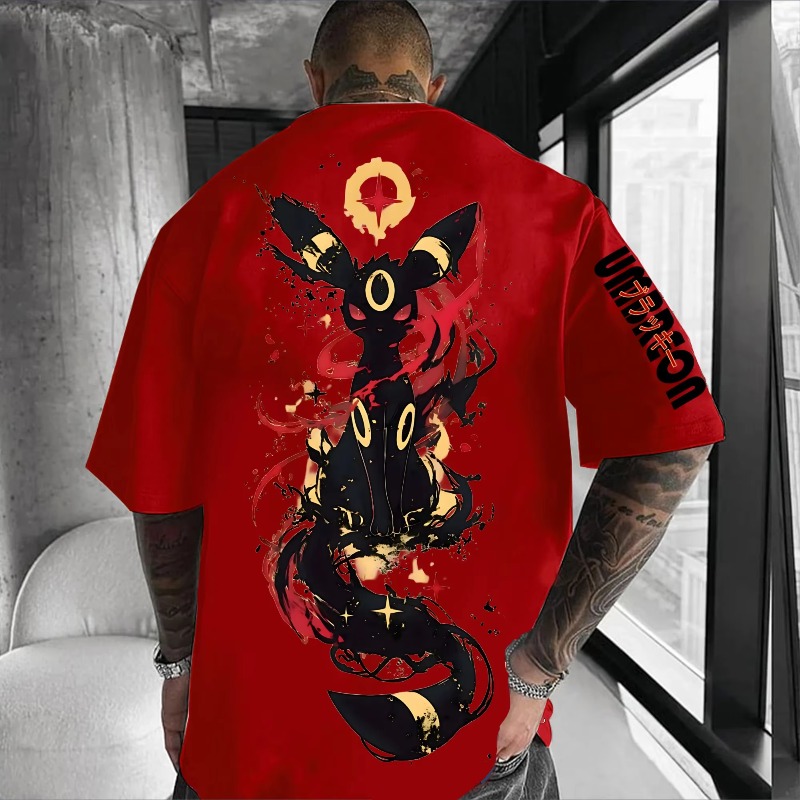 Streetwear Brand Shoes - Kaos Print Co-branding Pokémon Musim Panas