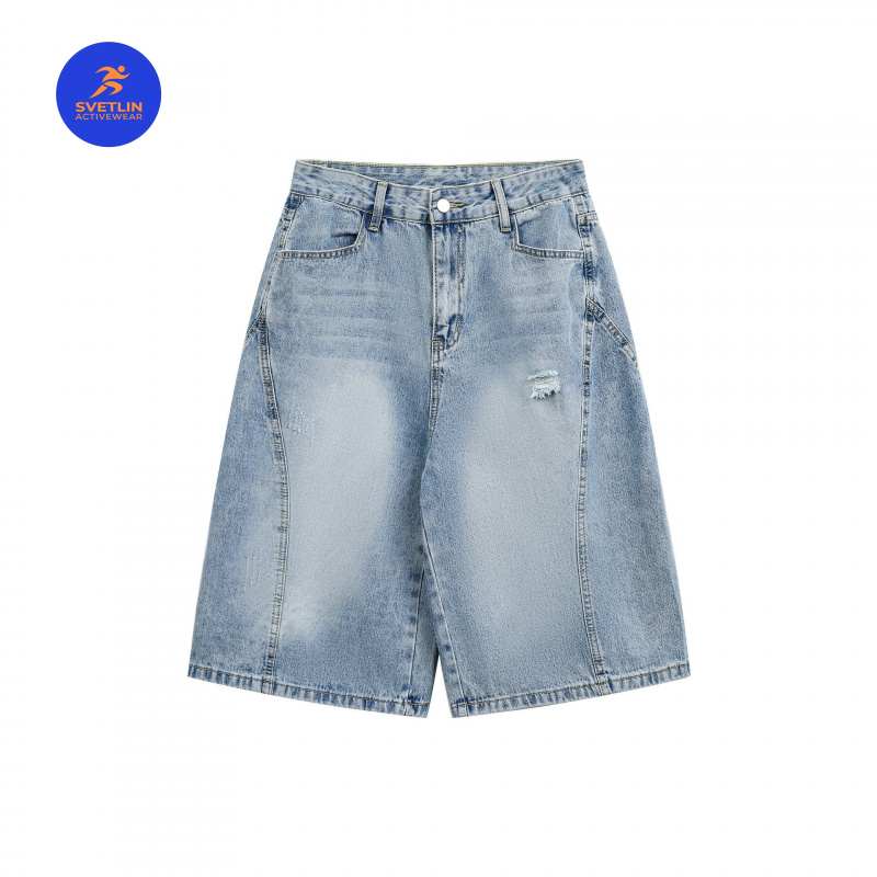 Streetwear Brand Denim - Celana Pendek Jeans Berkualitas Mewah MAQVOB