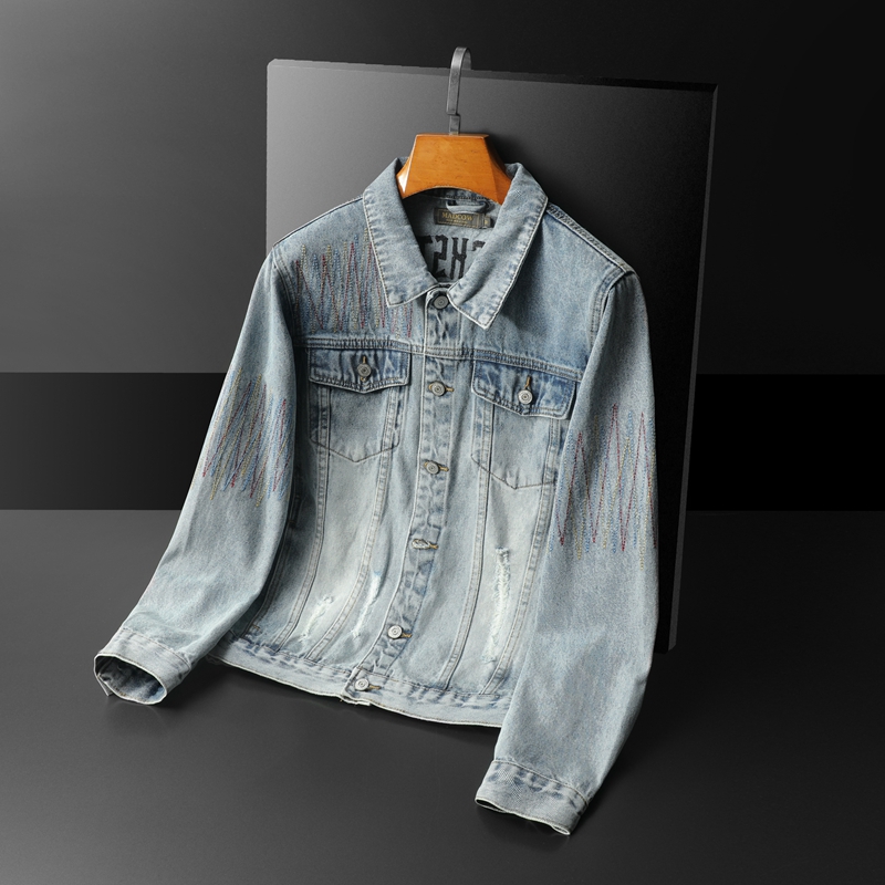 Jaket Denim dicuci Vintage pri - Streetwear High End Brand ulasan dan harga