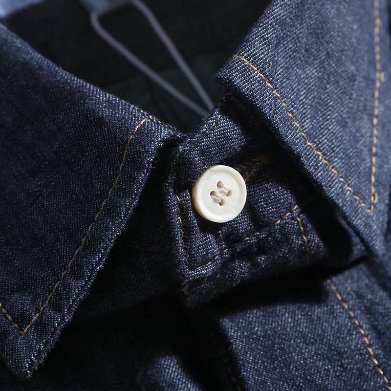 Kemeja Denim Pria Longgar Gaya - Streetwear Brand Denim ulasan dan harga