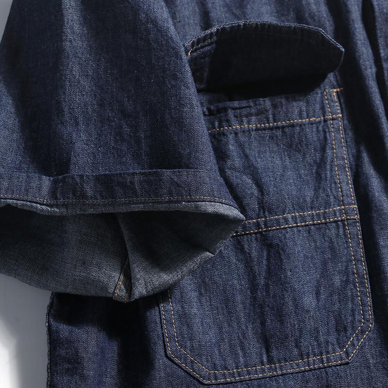 Kemeja Denim Pria Longgar Gaya - Streetwear Brand Denim ulasan dan harga
