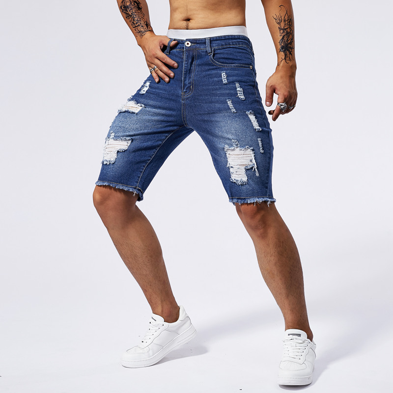 Celana Pendek Denim Robek Pria - Streetwear Brand Denim ulasan dan harga