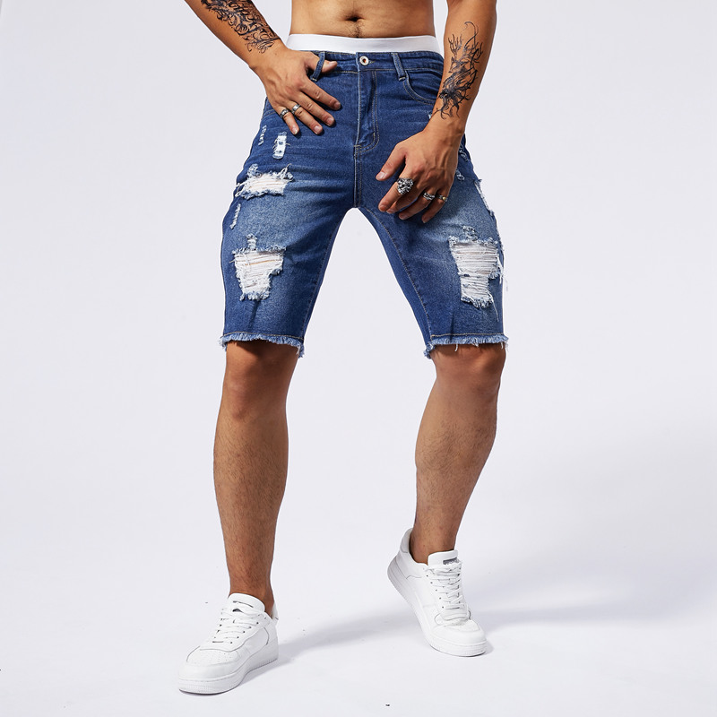 Celana Pendek Denim Robek Pria - Streetwear Brand Denim ulasan dan harga