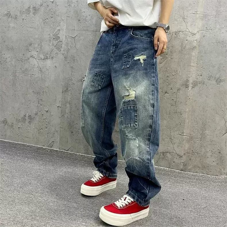 Celana Jeans Pria Model Cargo, - Streetwear Brand Denim ulasan dan harga