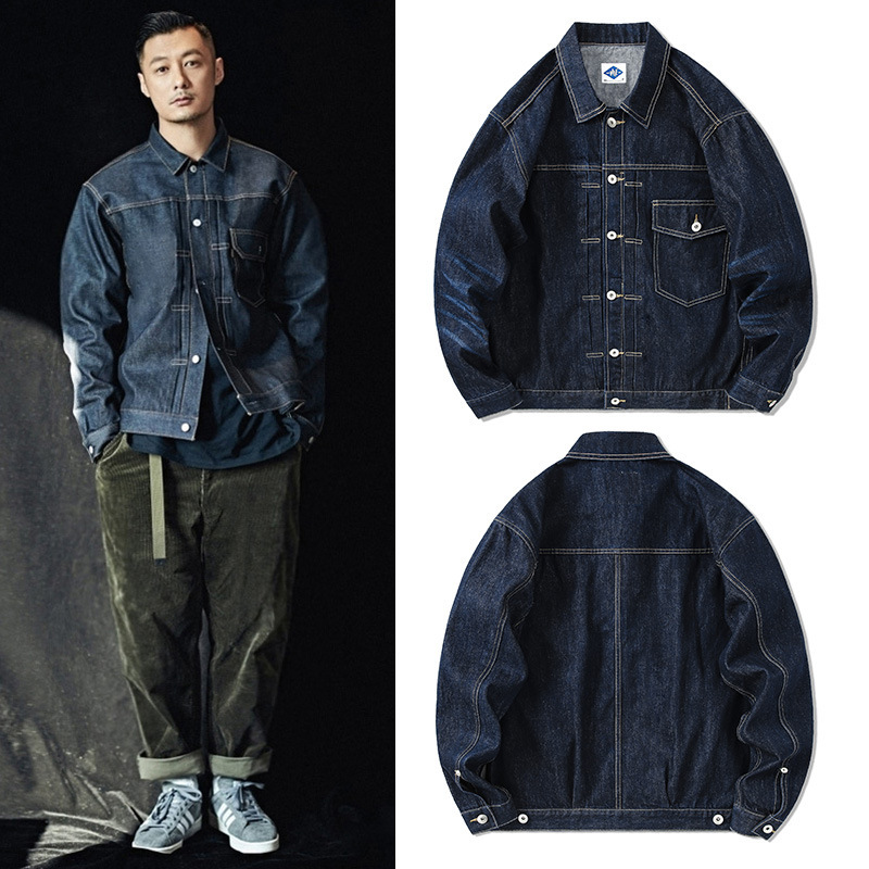 Jaket Denim Biru Tua Merek Tid - Streetwear Brand Denim ulasan dan harga