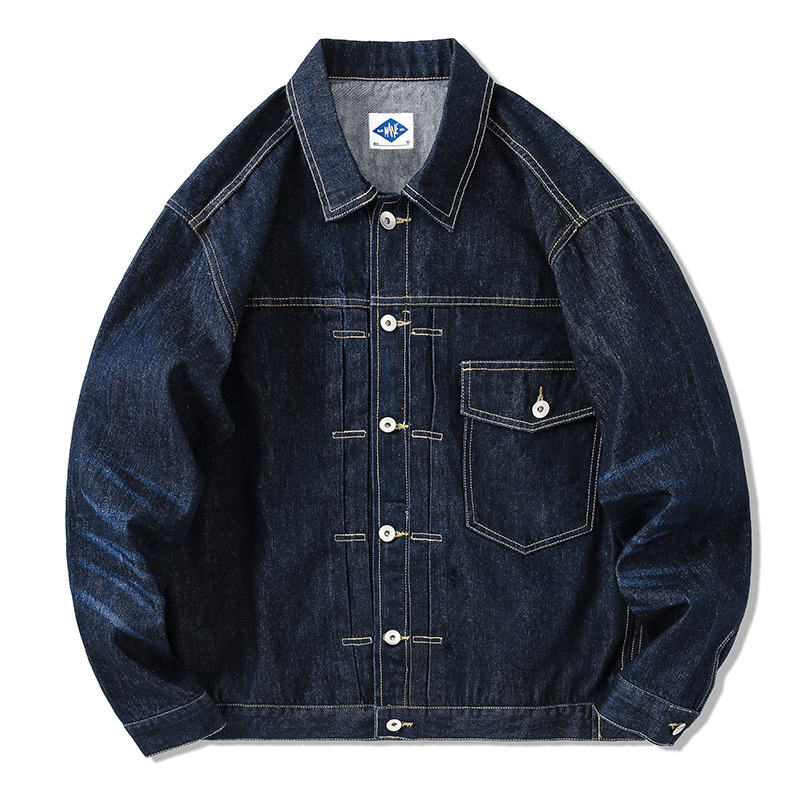 Jaket Denim Biru Tua Merek Tid - Streetwear Brand Denim ulasan dan harga