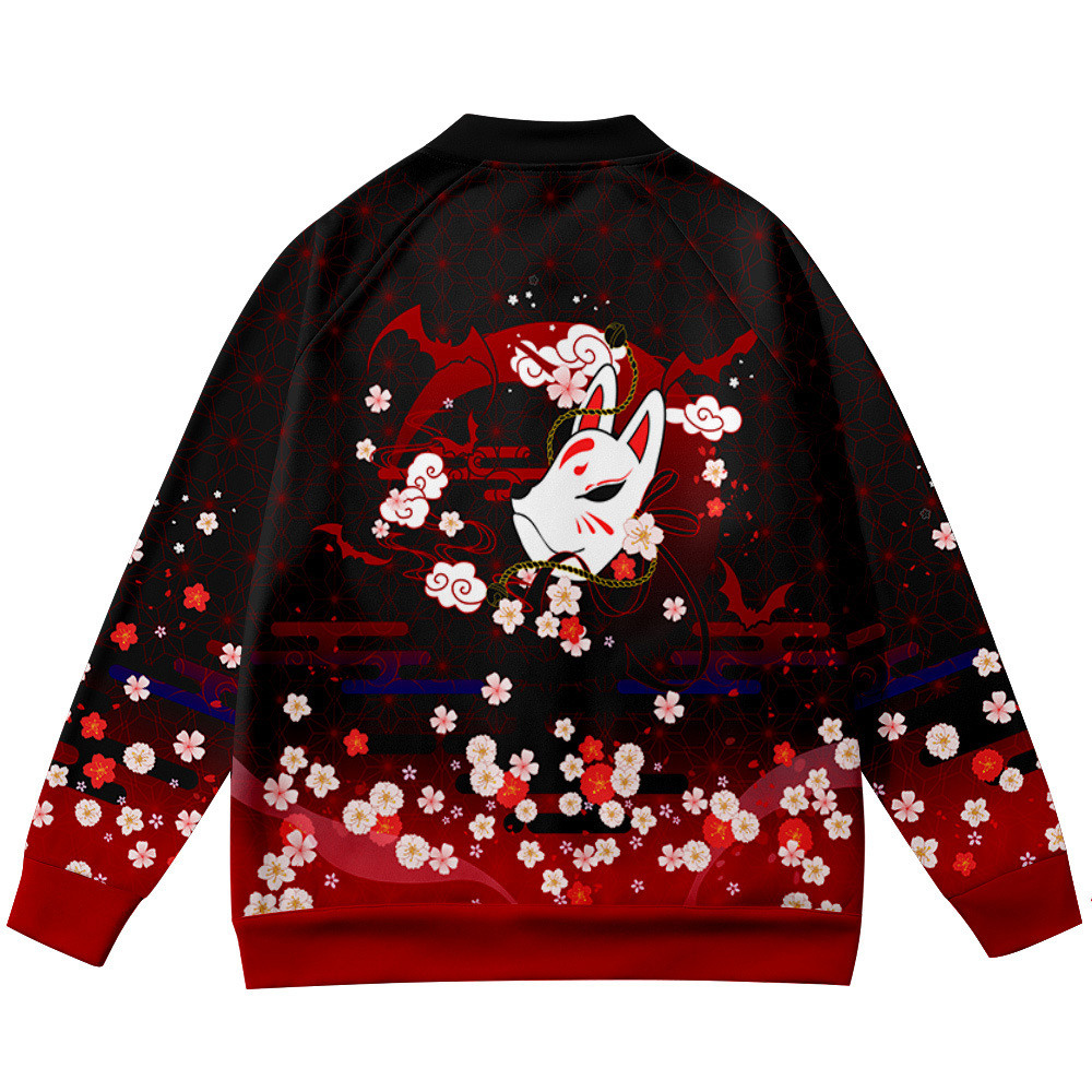 Jaket Kerah Berdiri Motif Anim - Streetwear Brand Flower ulasan dan harga