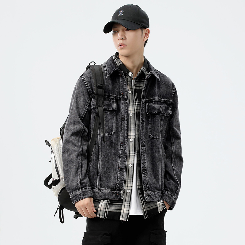 Jaket Denim Pria Model Longgar - Streetwear Brand Denim ulasan dan harga