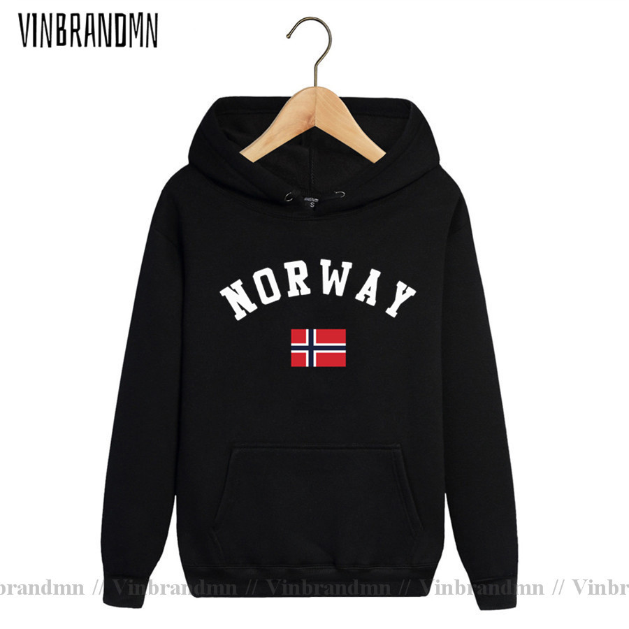 Hoodie Pria Bendera Norwegia T - Europe Streetwear Brand ulasan dan harga