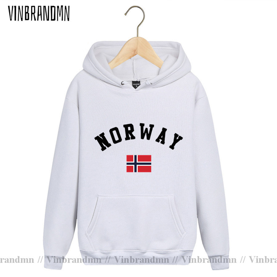 Hoodie Pria Bendera Norwegia T - Europe Streetwear Brand ulasan dan harga